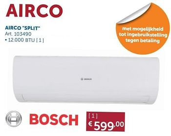 Promoties Bosch airco split - Bosch - Geldig van 25/06/2019 tot 22/07/2019 bij Zelfbouwmarkt