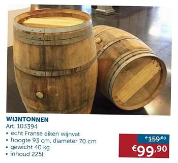 Promoties Wijntonnen - Huismerk - Zelfbouwmarkt - Geldig van 25/06/2019 tot 22/07/2019 bij Zelfbouwmarkt