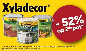 Promoties - 52% op 2de pot - Xyladecor - Geldig van 25/06/2019 tot 22/07/2019 bij Zelfbouwmarkt