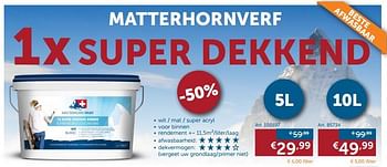 Promoties Matterhornverf 1 x super dekkend - Matterhorn - Geldig van 25/06/2019 tot 22/07/2019 bij Zelfbouwmarkt