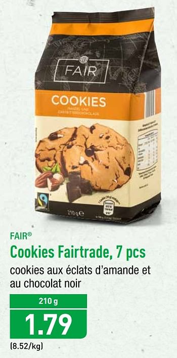 Promotion Aldi Cookies Fairtrade Fair Alimentation Valide Jusqua 4 Promobutler