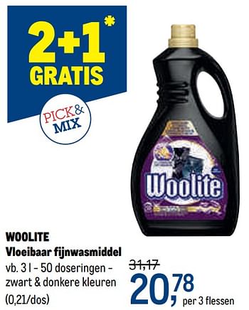 Promoties Vloeibaar fijnwasmiddel - Woolite - Geldig van 19/06/2019 tot 02/07/2019 bij Makro