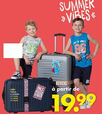 Promotions Abs valises à roulettes - Produit maison - Wibra - Valide de 17/06/2019 à 29/06/2019 chez Wibra