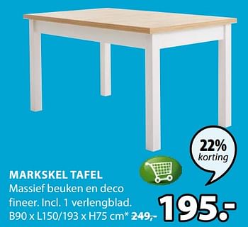 Promoties Markskel tafel - Huismerk - Jysk - Geldig van 17/06/2019 tot 30/06/2019 bij Jysk