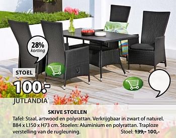 Promoties Skive stoelen - Jutlandia - Geldig van 17/06/2019 tot 30/06/2019 bij Jysk