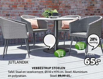 Promoties Vebbestrup stoelen - Jutlandia - Geldig van 17/06/2019 tot 30/06/2019 bij Jysk