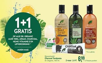 Promoties Charcoal tandpasta - Dr. Organic - Geldig van 17/06/2019 tot 14/07/2019 bij Holland & Barret