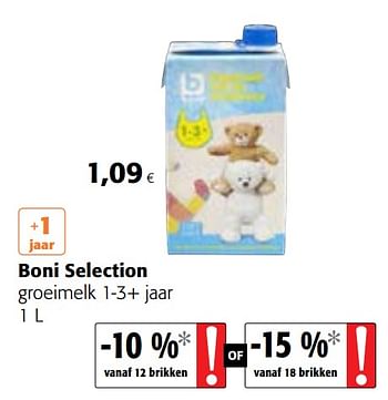 Promoties Boni selection groeimelk 1-3+ jaar - Boni - Geldig van 19/06/2019 tot 02/07/2019 bij Colruyt
