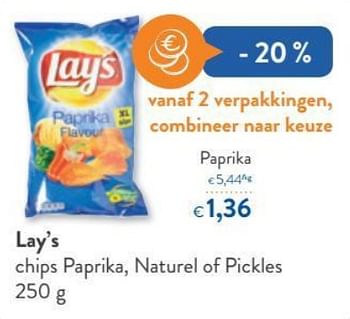 Promoties Lay`s paprika - Lay's - Geldig van 19/06/2019 tot 02/07/2019 bij OKay