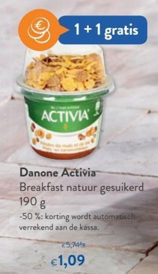 Promoties Danone activia breakfast natuur gesuikerd - Danone - Geldig van 19/06/2019 tot 02/07/2019 bij OKay