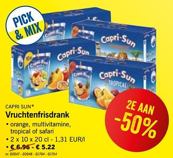 Promoties Vruchtenfrisdrank - Capri-Sun - Geldig van 24/06/2019 tot 29/06/2019 bij Lidl