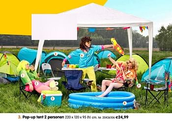 Promoties Pop-up tent 2 personen - Huismerk - Fun - Geldig van 19/06/2019 tot 23/07/2019 bij Fun