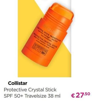 Promoties Collistar protective crystal stick spf 50+ travelsize - Collistar - Geldig van 01/06/2019 tot 30/06/2019 bij ICI PARIS XL