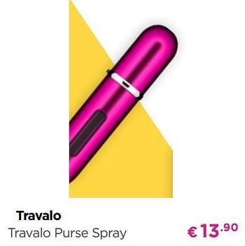 Promoties Travalo travalo purse spray - Travalo - Geldig van 01/06/2019 tot 30/06/2019 bij ICI PARIS XL