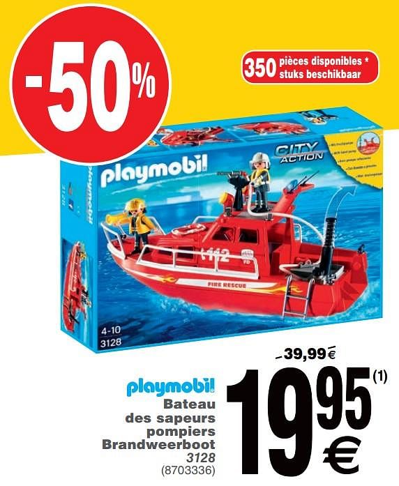 playmobile bateau pompier