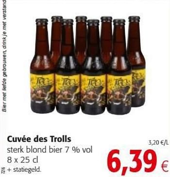 Promoties Cuvée des trolls sterk blond bier - Trolls - Geldig van 19/06/2019 tot 02/07/2019 bij Colruyt