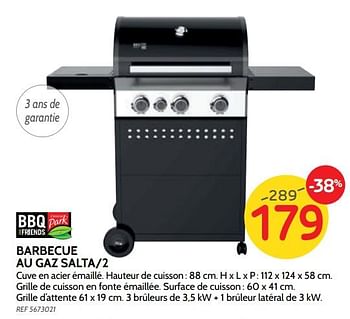 Promotions Barbecue au gaz salta-2 bbq + friends - BBQ & Friends  - Valide de 26/06/2019 à 15/07/2019 chez BricoPlanit