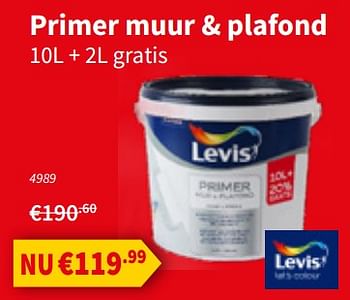 Promoties Primer muur + plafond - Levis - Geldig van 20/06/2019 tot 03/07/2019 bij Cevo Market