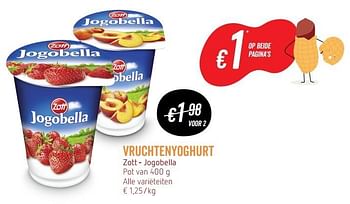 Promoties Vruchtenyoghurt zott - jogobella - Zott - Geldig van 20/06/2019 tot 26/06/2019 bij Delhaize