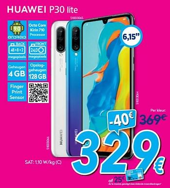 Promoties Huawei p30 lita - Huawei - Geldig van 01/07/2019 tot 31/07/2019 bij Krefel