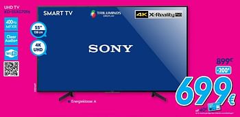Promoties Sony uhd tv kd-55xg7096 - Sony - Geldig van 01/07/2019 tot 31/07/2019 bij Krefel