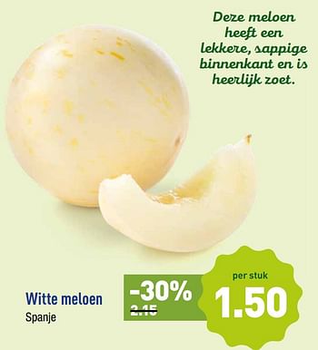 Promoties Witte meloen - Huismerk - Aldi - Geldig van 24/06/2019 tot 29/06/2019 bij Aldi