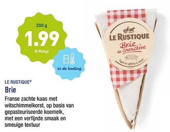 Promoties Brie - Le Rustique - Geldig van 24/06/2019 tot 29/06/2019 bij Aldi