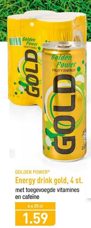 Promoties Energy drink gold - Golden Power - Geldig van 24/06/2019 tot 29/06/2019 bij Aldi