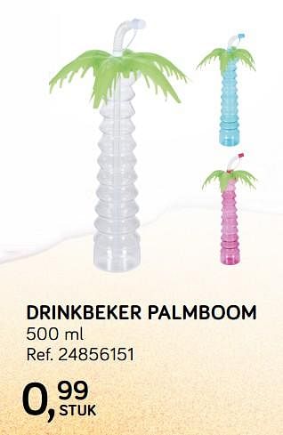 Promoties Drinkbeker palmboom - Huismerk - Supra Bazar - Geldig van 25/06/2019 tot 23/07/2019 bij Supra Bazar