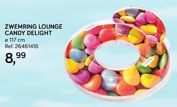 Promoties Zwemring lounge candy delight - Huismerk - Supra Bazar - Geldig van 25/06/2019 tot 23/07/2019 bij Supra Bazar