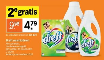 Promoties Dreft wasmiddelen poeder - Dreft - Geldig van 24/06/2019 tot 30/06/2019 bij Albert Heijn