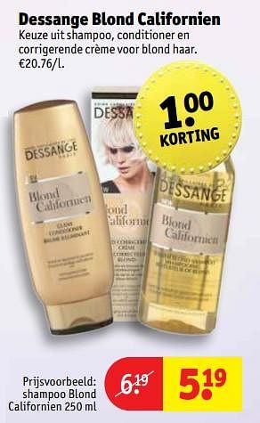 Promotions Dessange blond californien shampoo blond californien - Dessange - Valide de 27/06/2019 à 07/07/2019 chez Kruidvat