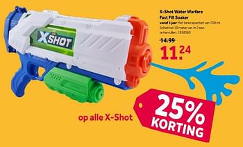 Promoties X-shot water warfare fast fill soaker - X-Shot - Geldig van 24/06/2019 tot 07/07/2019 bij Intertoys