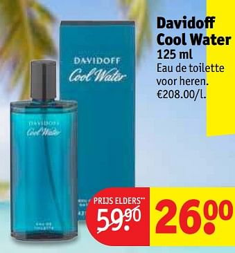 Promoties Davidoff cool water edt - Davidoff - Geldig van 27/06/2019 tot 07/07/2019 bij Kruidvat