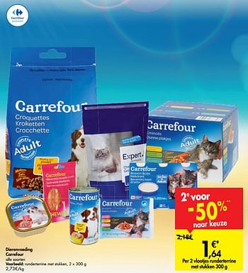 Huismerk - Carrefour Dierenvoeding carrefour met stukken Promotie bij Carrefour