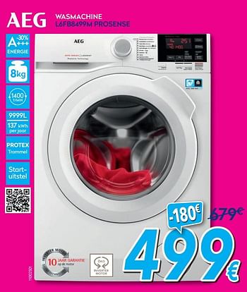 Promoties Aeg wasmachine l6fb8499m prosense - AEG - Geldig van 01/07/2019 tot 31/07/2019 bij Krefel