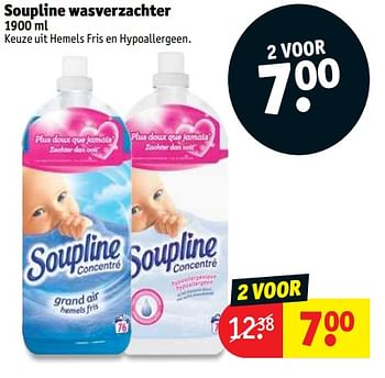 Promoties Soupline wasverzachter - Soupline - Geldig van 27/06/2019 tot 07/07/2019 bij Kruidvat