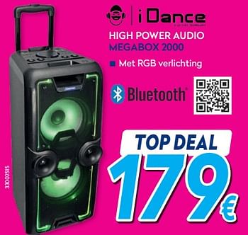 Promoties I dance high power audio megabox 2000 - I Dance - Geldig van 01/07/2019 tot 31/07/2019 bij Krefel