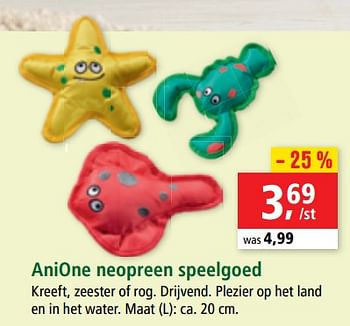 Promoties Anione neopreen speelgoed - Anione - Geldig van 03/07/2019 tot 10/07/2019 bij Maxi Zoo