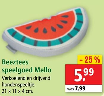 Promoties Beeztees speelgoed mello - Beeztees - Geldig van 03/07/2019 tot 10/07/2019 bij Maxi Zoo
