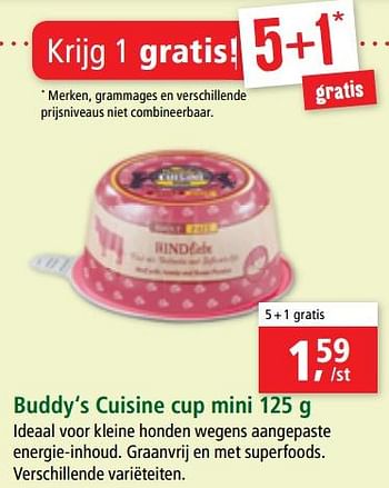 Promoties Buddy`s cuisine cup mini - Buddy's cuisine - Geldig van 03/07/2019 tot 10/07/2019 bij Maxi Zoo