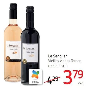 Promotions Le sanglier vieilles vignes torgan rood of rosé - Vins rouges - Valide de 04/07/2019 à 17/07/2019 chez Spar (Colruytgroup)