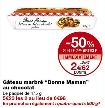 Bonne Maman Gateau Marbre Bonne Maman En Promotion Chez Monoprix