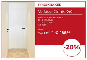 Promotions Verfdeur xinnix x40 - Xinnix - Valide de 28/06/2019 à 03/08/2019 chez Woodtex