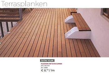 Promoties Terrasplanken jutai glad - Huismerk - Woodtex - Geldig van 28/06/2019 tot 03/08/2019 bij Woodtex
