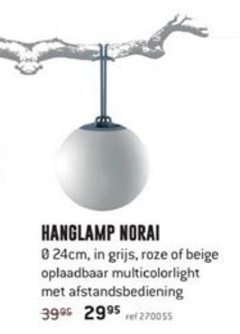 Promoties Hanglamp norai - Huismerk - Free Time - Geldig van 25/06/2019 tot 28/07/2019 bij Freetime