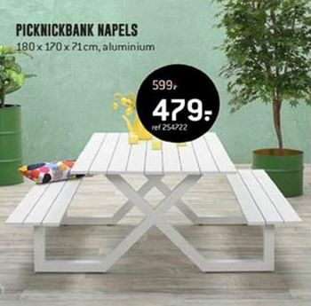 Promoties Picknickbank napels - Huismerk - Free Time - Geldig van 25/06/2019 tot 28/07/2019 bij Freetime