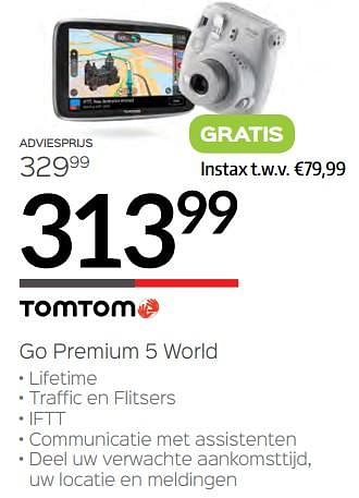 Promoties Tomtom go premium 5 world - TomTom - Geldig van 01/07/2019 tot 31/07/2019 bij Selexion