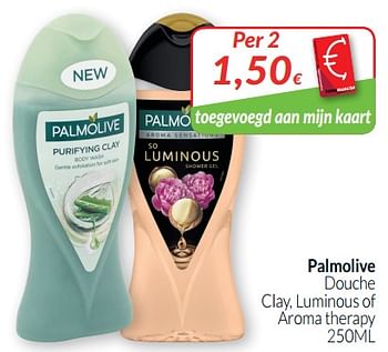 Promoties Palmolive douche clay, luminous of aroma therapy - Palmolive - Geldig van 01/07/2019 tot 31/07/2019 bij Intermarche