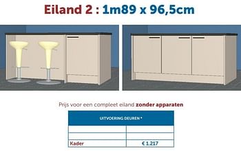 Promoties Compleet eiland zonder apparaten kader - Huismerk - Zelfbouwmarkt - Geldig van 25/06/2019 tot 31/12/2020 bij Zelfbouwmarkt